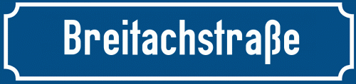 Straßenschild Breitachstraße