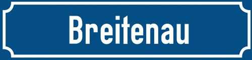 Straßenschild Breitenau