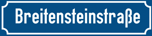 Straßenschild Breitensteinstraße
