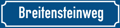 Straßenschild Breitensteinweg