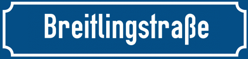 Straßenschild Breitlingstraße