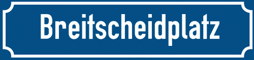 Straßenschild Breitscheidplatz