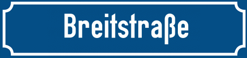 Straßenschild Breitstraße