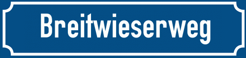 Straßenschild Breitwieserweg