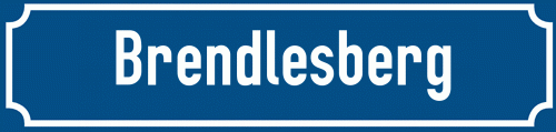 Straßenschild Brendlesberg