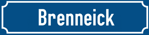 Straßenschild Brenneick