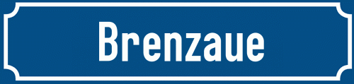 Straßenschild Brenzaue