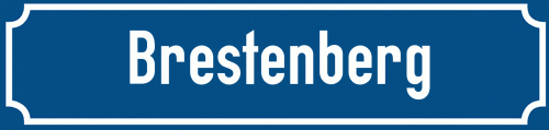 Straßenschild Brestenberg