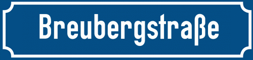 Straßenschild Breubergstraße