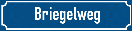 Straßenschild Briegelweg