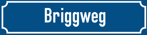 Straßenschild Briggweg