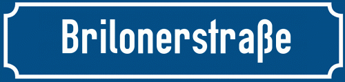 Straßenschild Brilonerstraße zum kostenlosen Download