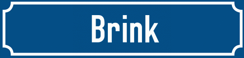Straßenschild Brink zum kostenlosen Download