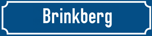 Straßenschild Brinkberg