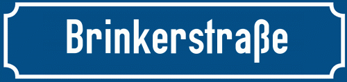 Straßenschild Brinkerstraße