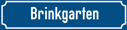 Straßenschild Brinkgarten