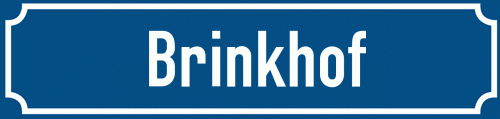Straßenschild Brinkhof