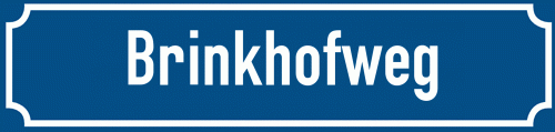 Straßenschild Brinkhofweg