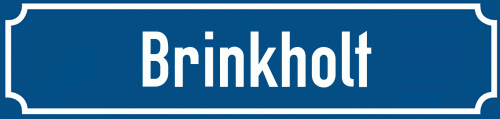 Straßenschild Brinkholt