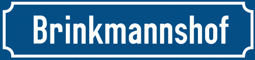 Straßenschild Brinkmannshof
