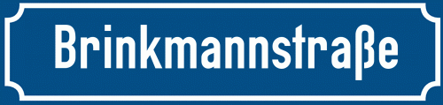 Straßenschild Brinkmannstraße