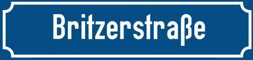 Straßenschild Britzerstraße
