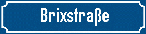 Straßenschild Brixstraße zum kostenlosen Download