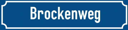 Straßenschild Brockenweg