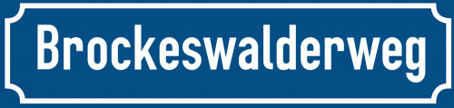 Straßenschild Brockeswalderweg zum kostenlosen Download