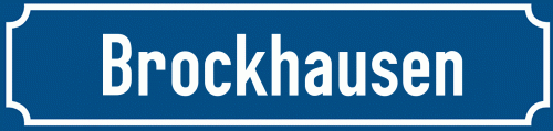 Straßenschild Brockhausen