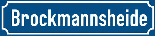 Straßenschild Brockmannsheide