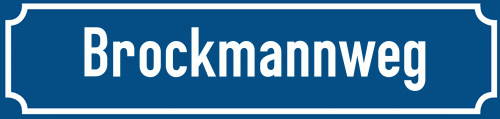 Straßenschild Brockmannweg zum kostenlosen Download