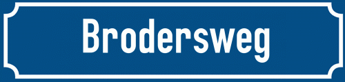 Straßenschild Brodersweg