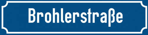Straßenschild Brohlerstraße