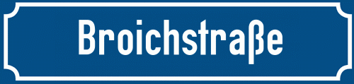 Straßenschild Broichstraße