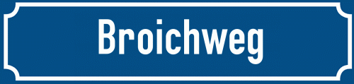 Straßenschild Broichweg