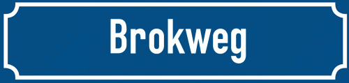 Straßenschild Brokweg