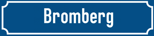 Straßenschild Bromberg