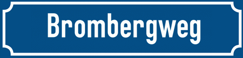 Straßenschild Brombergweg