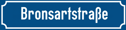 Straßenschild Bronsartstraße zum kostenlosen Download