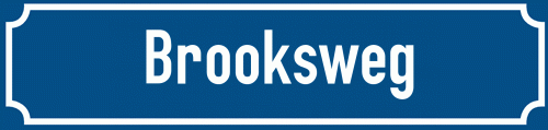 Straßenschild Brooksweg