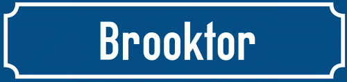 Straßenschild Brooktor