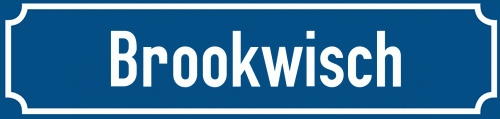 Straßenschild Brookwisch