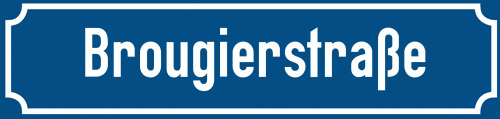 Straßenschild Brougierstraße