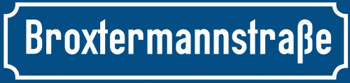 Straßenschild Broxtermannstraße
