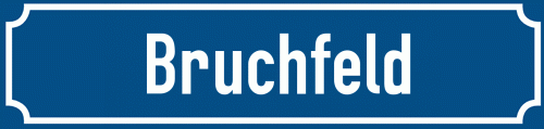 Straßenschild Bruchfeld
