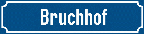 Straßenschild Bruchhof
