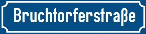 Straßenschild Bruchtorferstraße zum kostenlosen Download