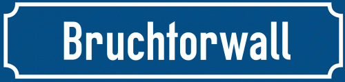 Straßenschild Bruchtorwall zum kostenlosen Download
