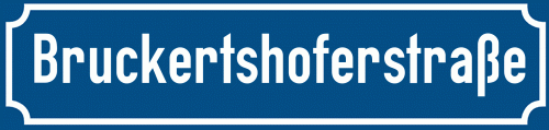 Straßenschild Bruckertshoferstraße